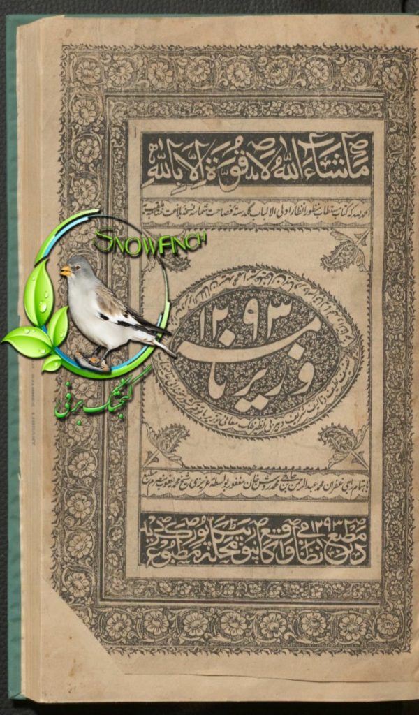 دانلود کتاب وزیرنامه 1293 - سید محمد امیر علیخان بهادر