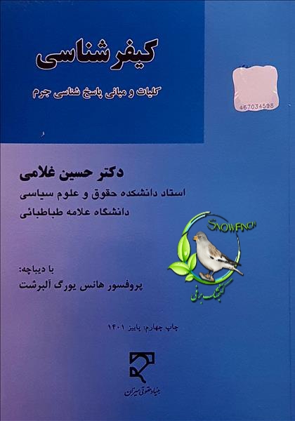 دانلود کتاب کیفر شناسی (کلیات و مبانی پاسخ شناسی جرم) - دکتر حسین غلامی